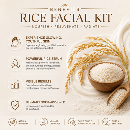MOST RATED RICE FACIAL KIT IN PAKISTAN