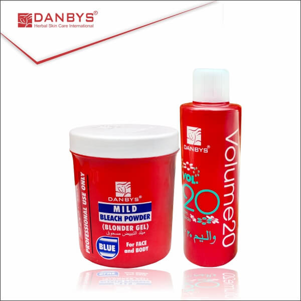 mild bleach powder blonder gel and volume 20